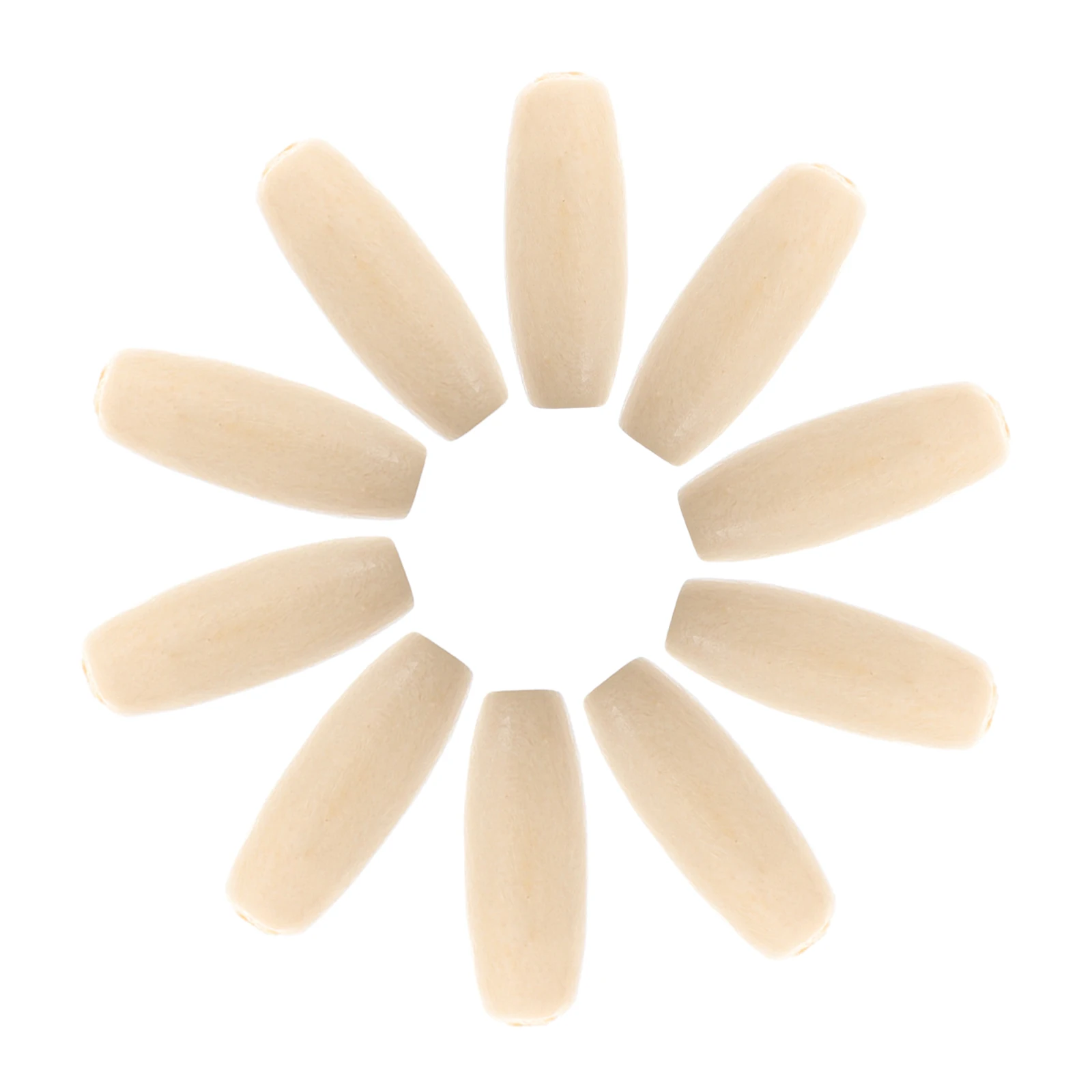 150 قطعة خشبية بيضاوية طبيعية خشب القيقب ثقب كبير برميل Diy بها بنفسك الحرف صنع المجوهرات ستائر الباب حقيبة الزينة فاصل