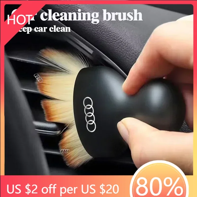 

2025 Горячая чистка салона автомобиля, мягкая щетка для приборной панели, воздуховыпускное отверстие, инструменты для удаления пыли для Audi A3 A4 A5 A6 A7 A8 TT Q3 Q5