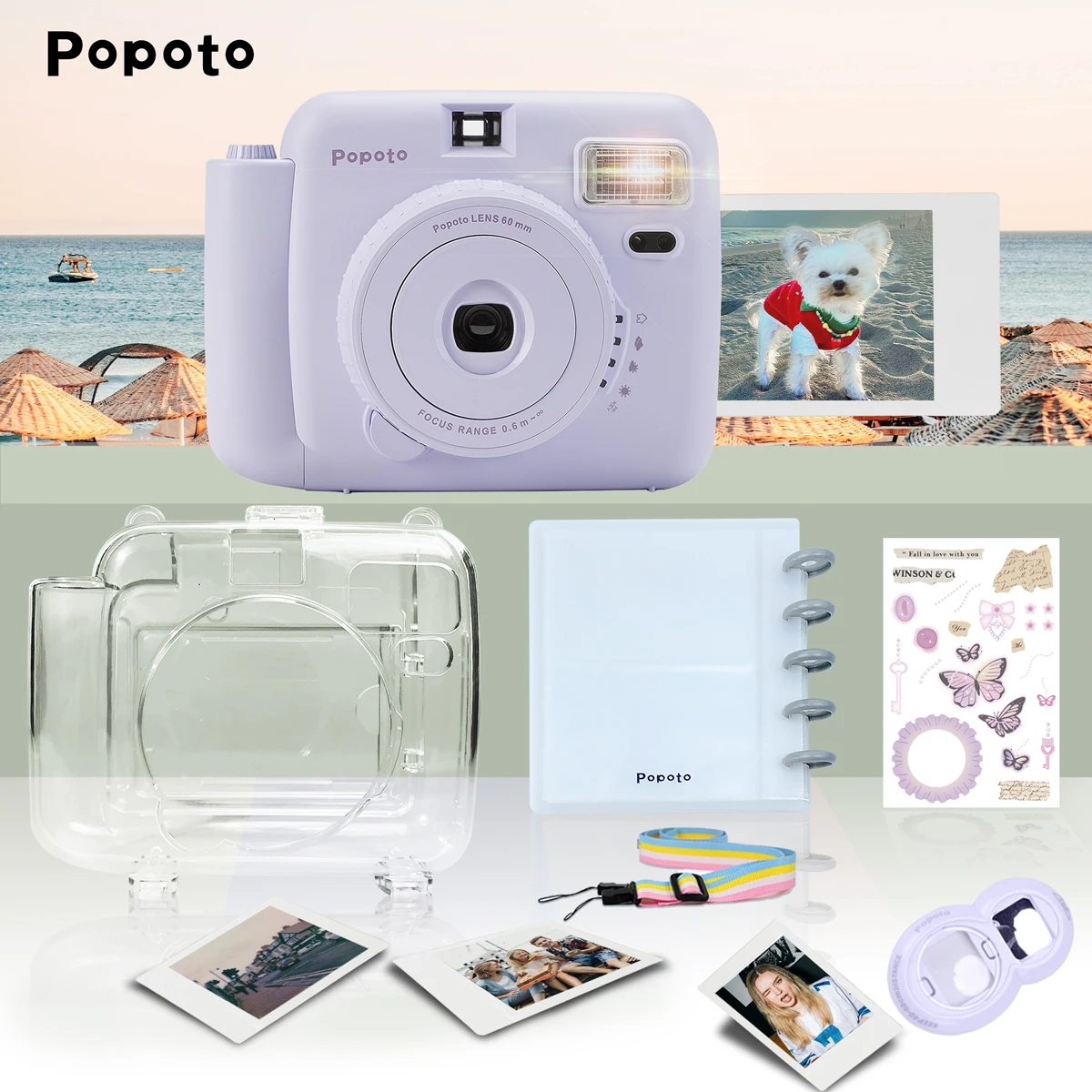 Popoto Disposable Imaging Camera Portable Camera Cream Multiple Color Student Children Cute Mini Camera Easy Use Beginners