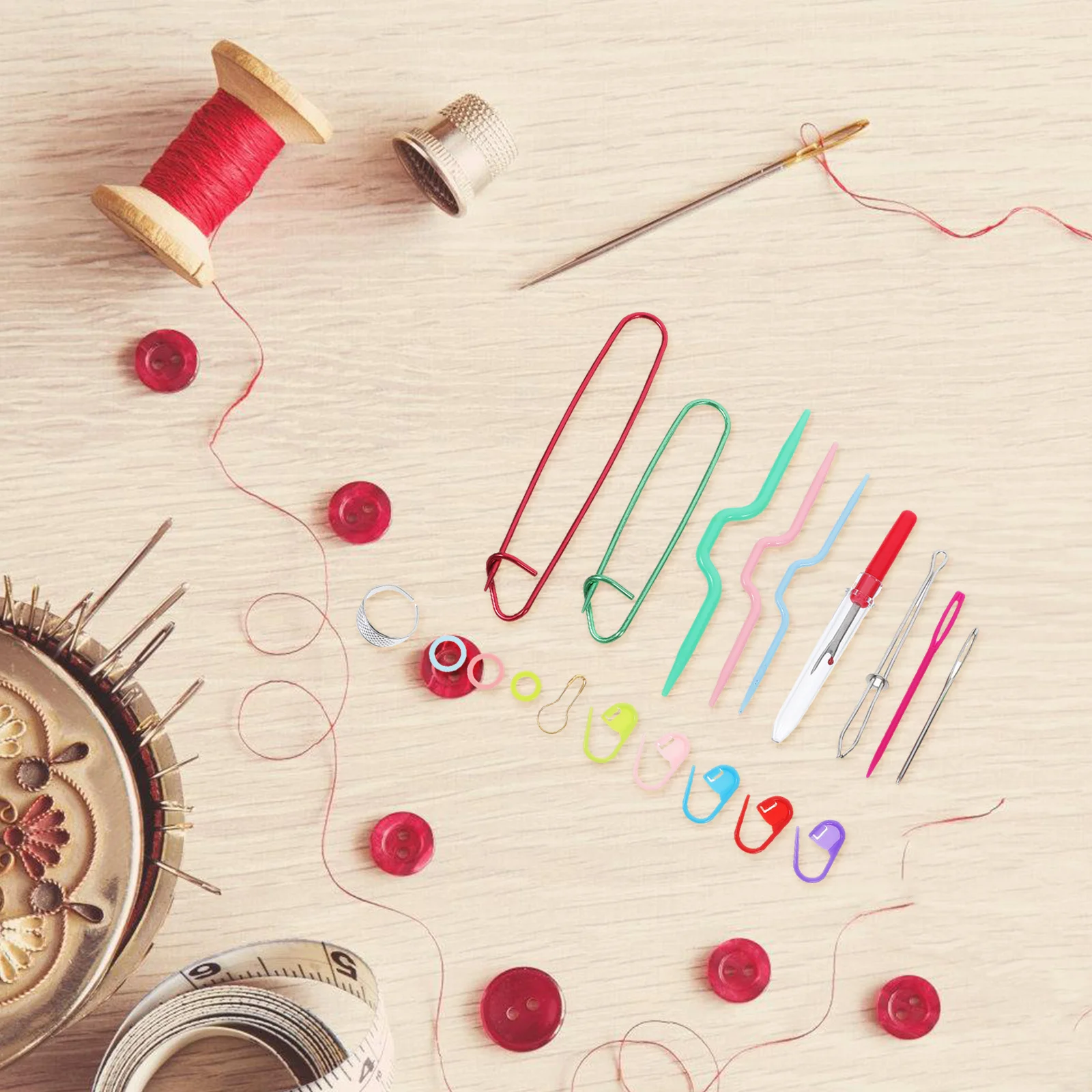 

1Set Crochet Hooks Yarn Craft Needles DIY Knitting Tools Sweater Braiding Accessories Durable ABS Metal Portable