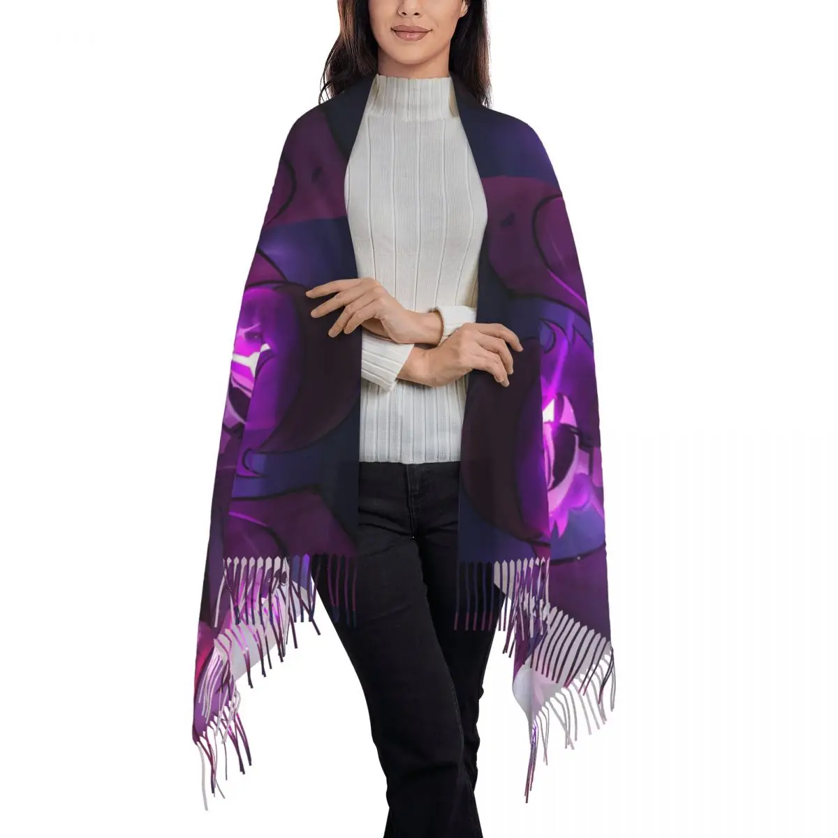 Keep Warm Scarf Winter Robot Murder Drones V Uzi Shawls Wrpas Printed Bufanda Lady Luxury Brand Scarves Wraps