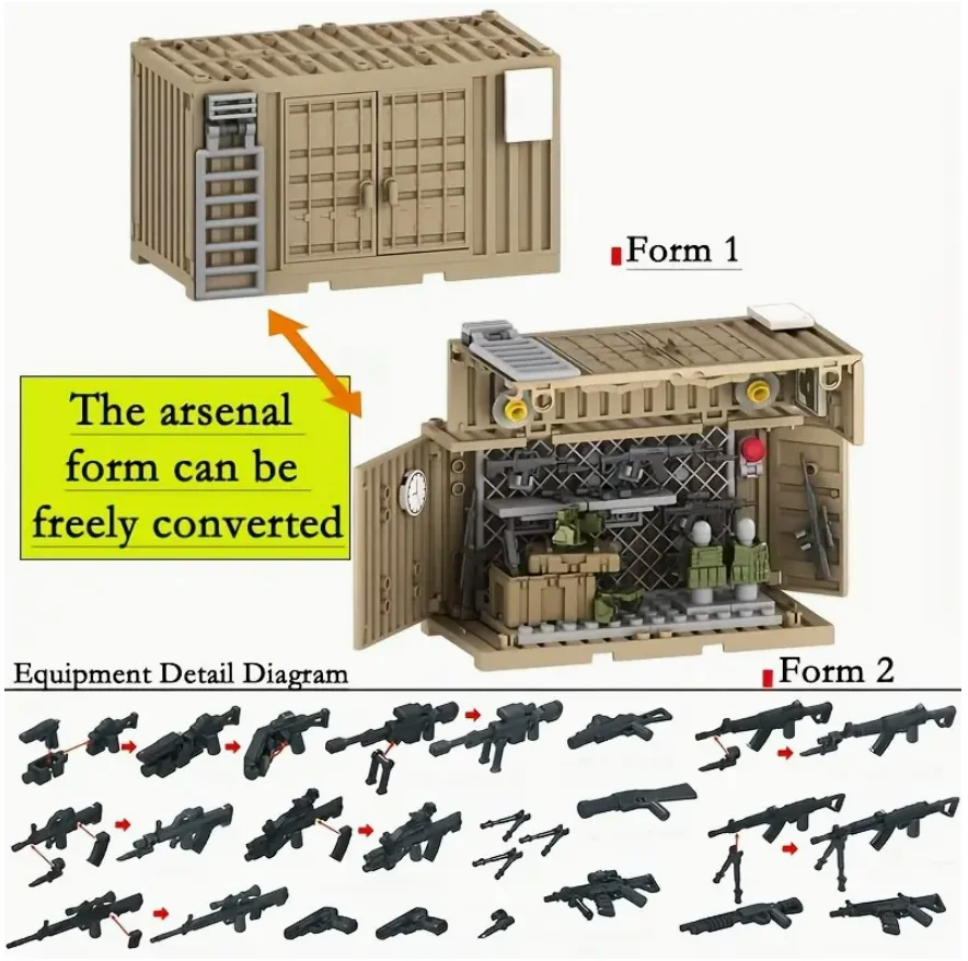 SWAT Gear Special Forces Building Blocks ชุดทหารชุดอิฐก่อสร้างสําหรับเด็กผู้ชายของขวัญวันหยุดที่สร้างสรรค์