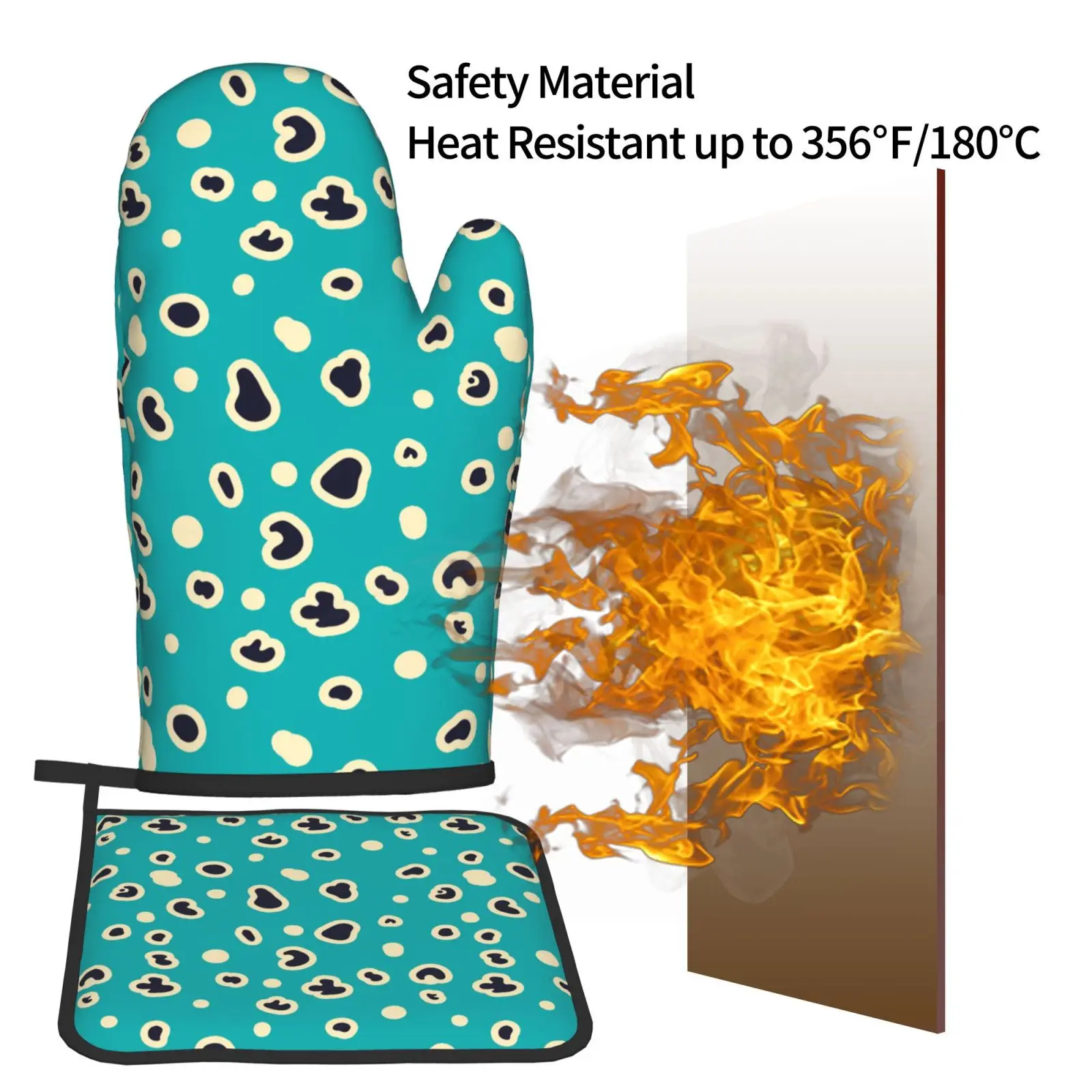 2pcs/set Anti-Scalding Microwave Gloves Insulation Pads Thickened Heat-Resistant Kitchen Oven Baking Barbecue Tools - view 4