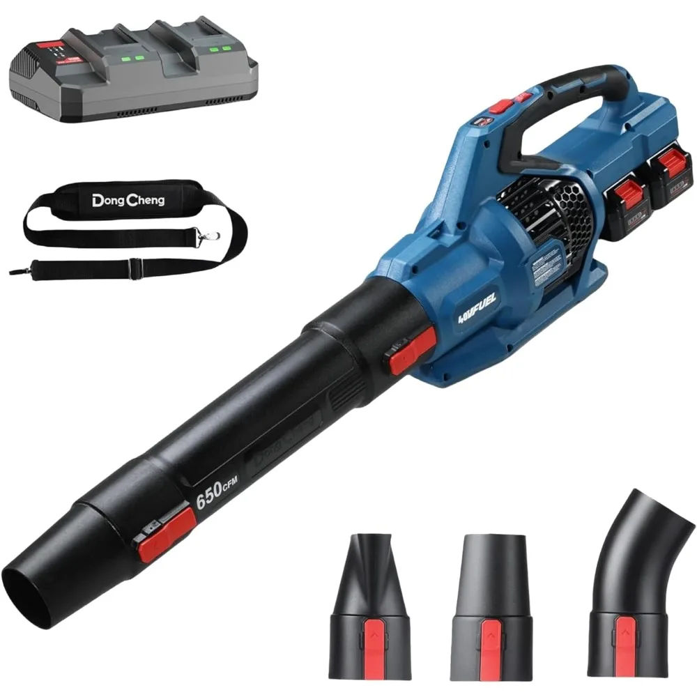 

Leaf Blower, 650 CFM 40V Cordless Leaf Blower with 2 * 4.0Ah Batteries and Charger, Variable Speed Jet Fan Brushless