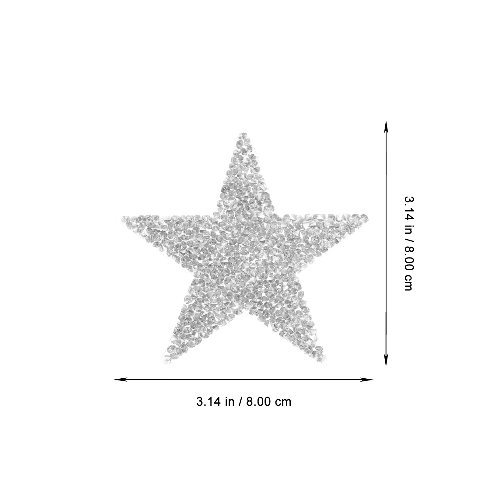 

50pcs Rhinestones Iron On Patches Star Cloth Sticker Delicate Applique Fabric Decorative Stickers Sewing Supplies