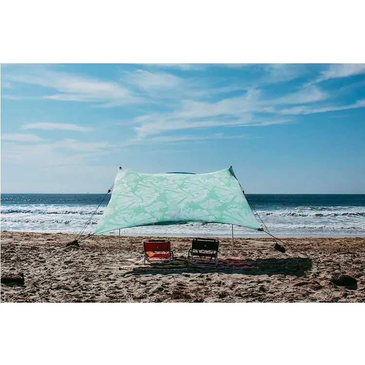 Oversize UPF50+ beach sun shelter tents, portable water resistant pop up sun shade beach