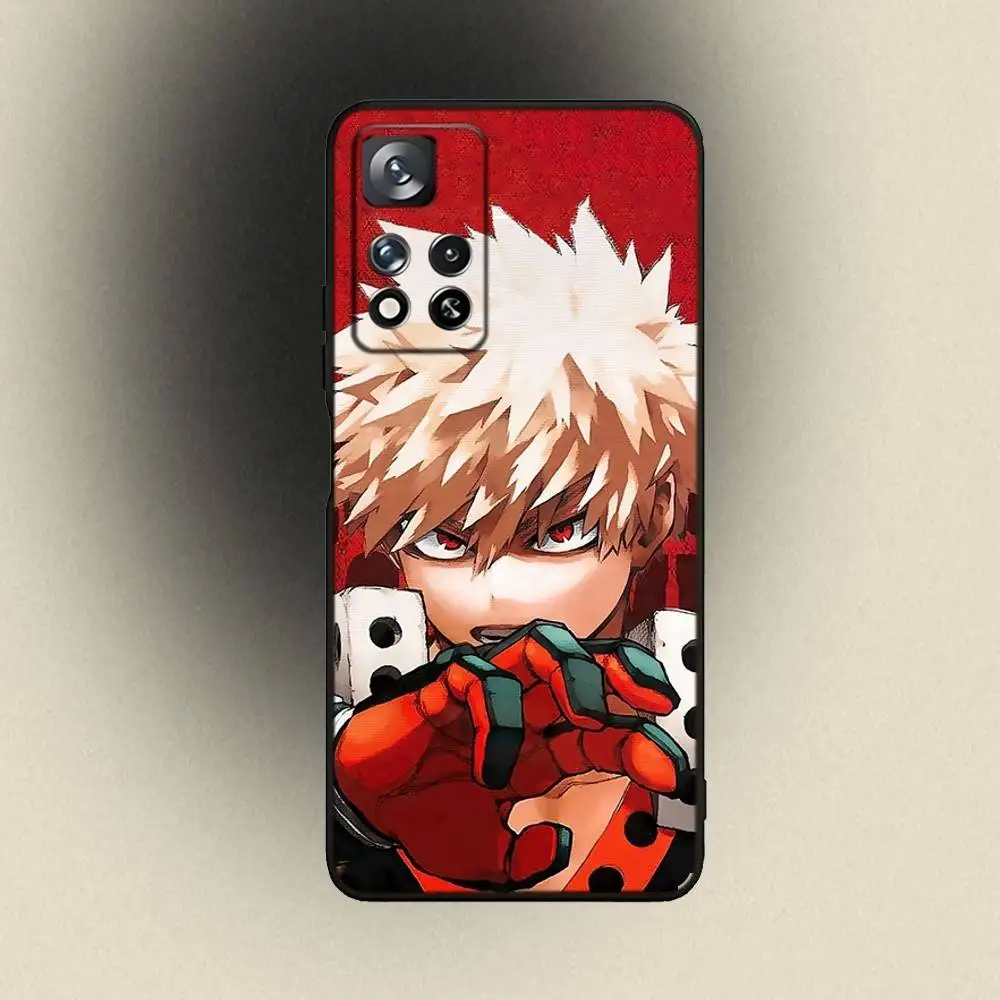 Funda de teléfono Bakugo My Hero Academia para Samsung Galaxy A 91,80,73,72,53,52,51,22,5G,Plus,J,Note, funda negra suave