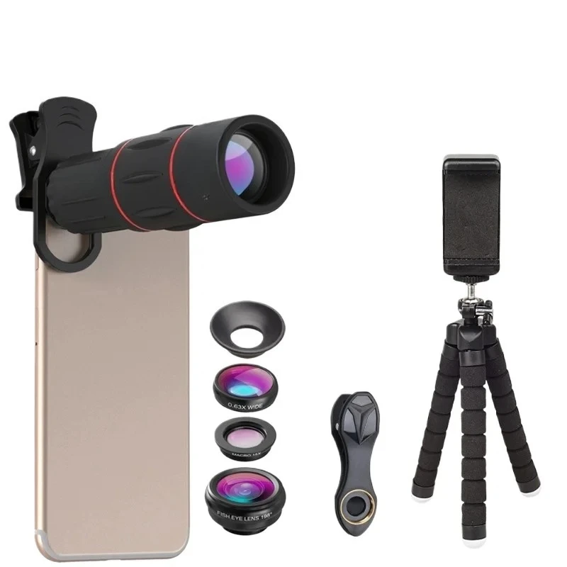 

18X telephoto fisheye wide-angle macro four-in-one universal external photography