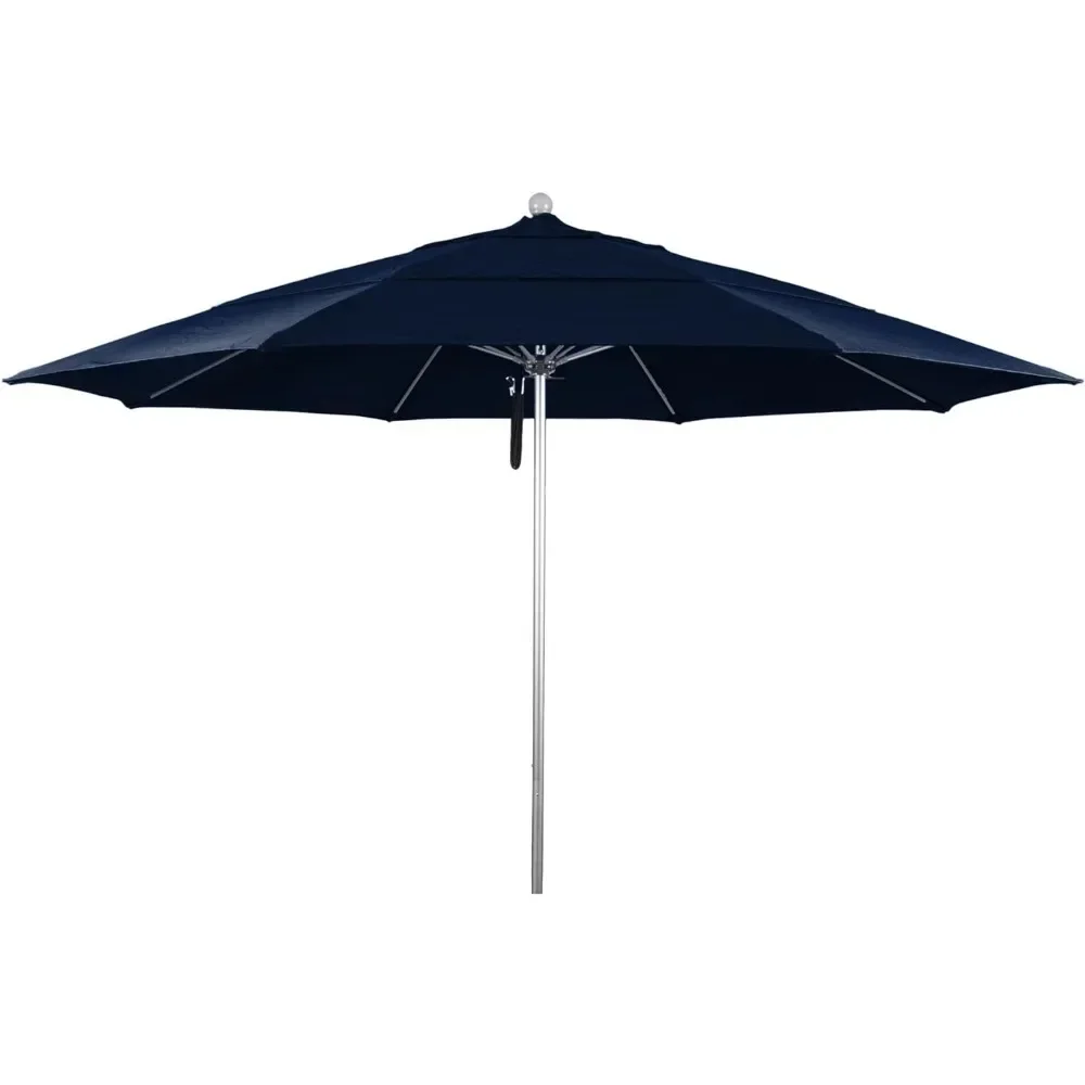 Outdoor umbrellaRound Aluminum, Crank Lift, Collar Tilt Patio Umbrella, 11' Round