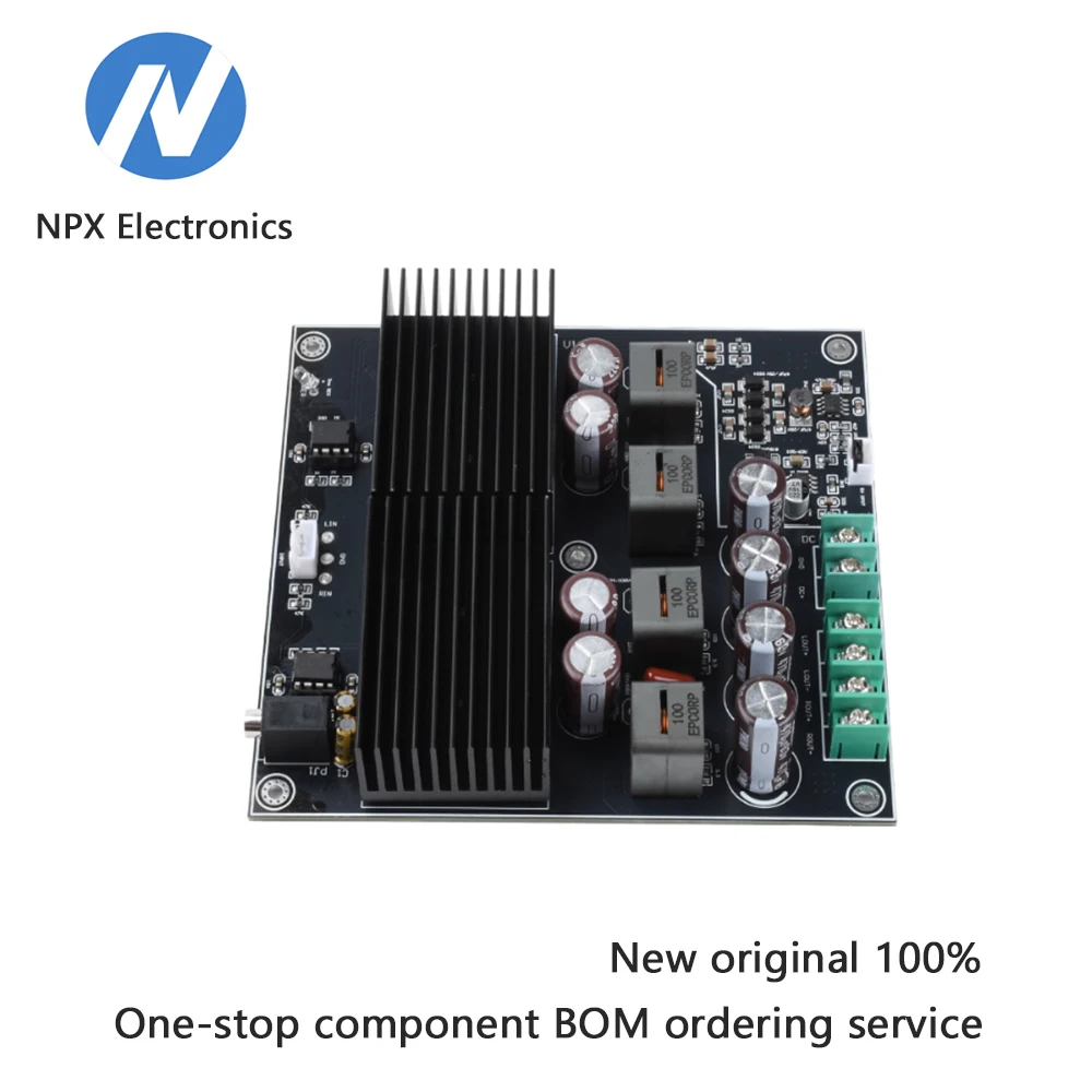 

Dual-core TPA3255 amplifier module, DC 19-50V, stereo dual-channel power amplifier board, 600W + 600W