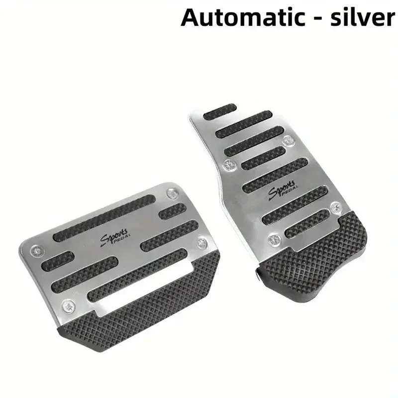 Nieuwe 2 Stuks/3 Stuks/set Universele Antislip Aluminium Handmatige Transmissie Auto Pedaal Cover Set Kit Pedali Rood/Blauw/zilver Auto Accessoires
