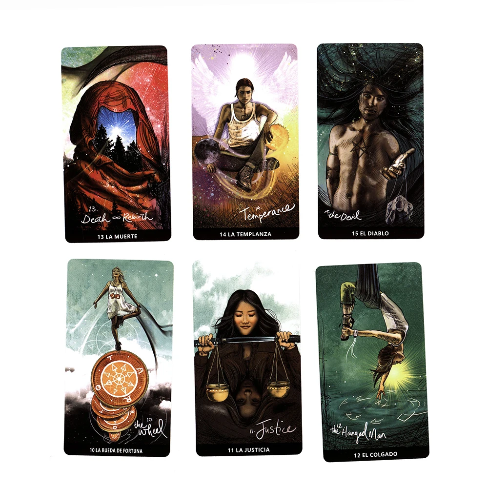 2022 Tarot Cards In Spanish Divination Deck for Beginners. with Guide Book Board Games. Spanish Tarot Oracle Deck
