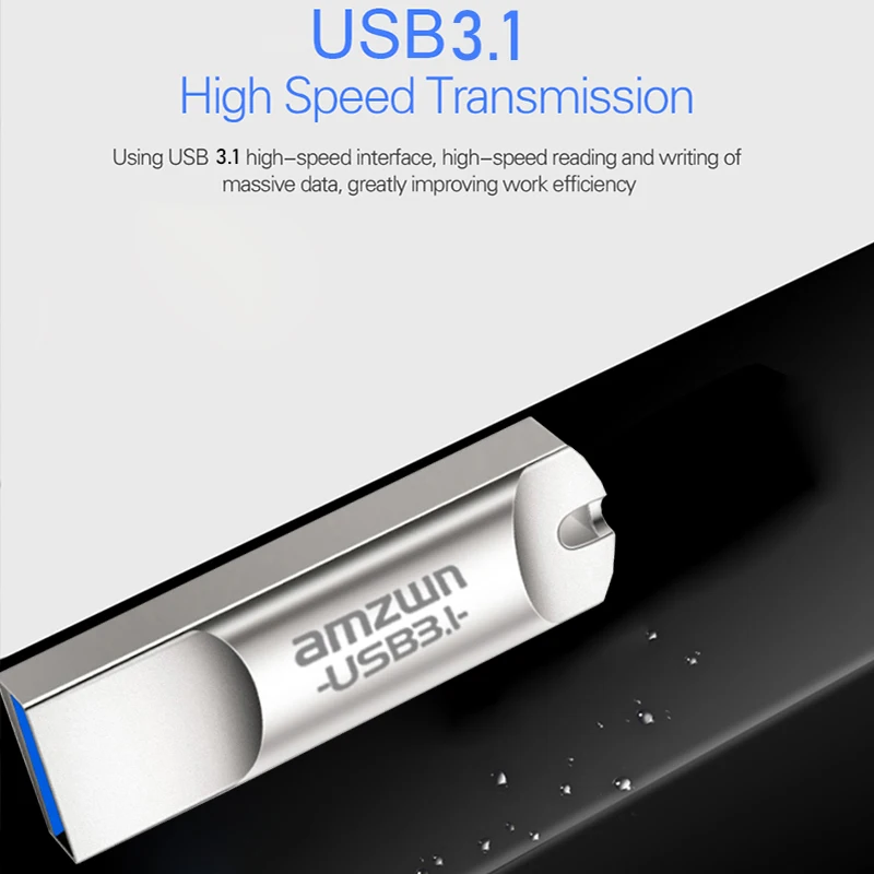 

Новый USB 3.1 64 ГБ серебряный флэш-накопитель 32 ГБ водонепроницаемый 16 ГБ металлический флэш-накопитель 8 ГБ U диск 4 ГБ флэш-накопитель для делового подарка