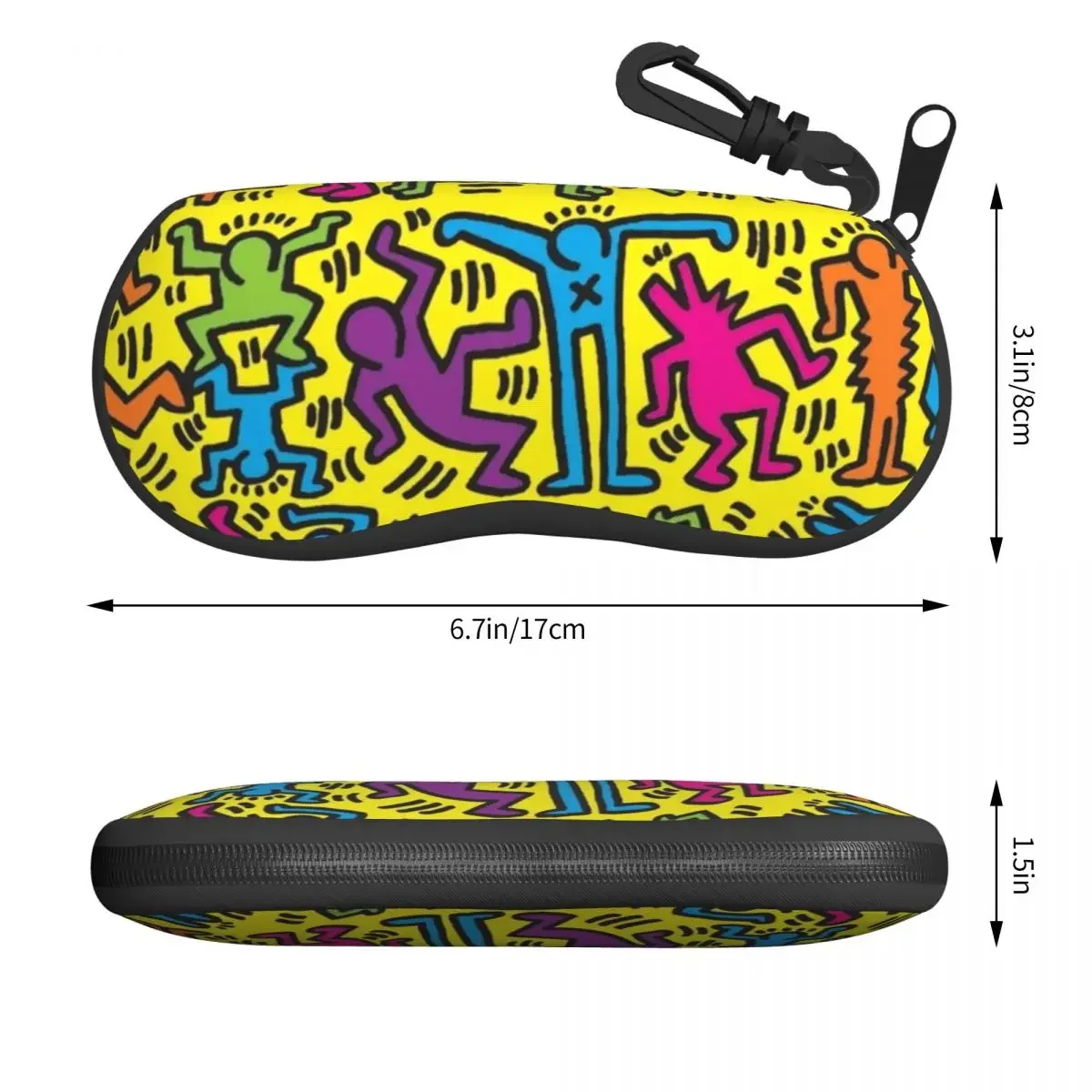 Television On Haring Shell Eyeglasses Protector Cases Cool Sunglass Case Graffiti Rap Pop Art Glasses Bag