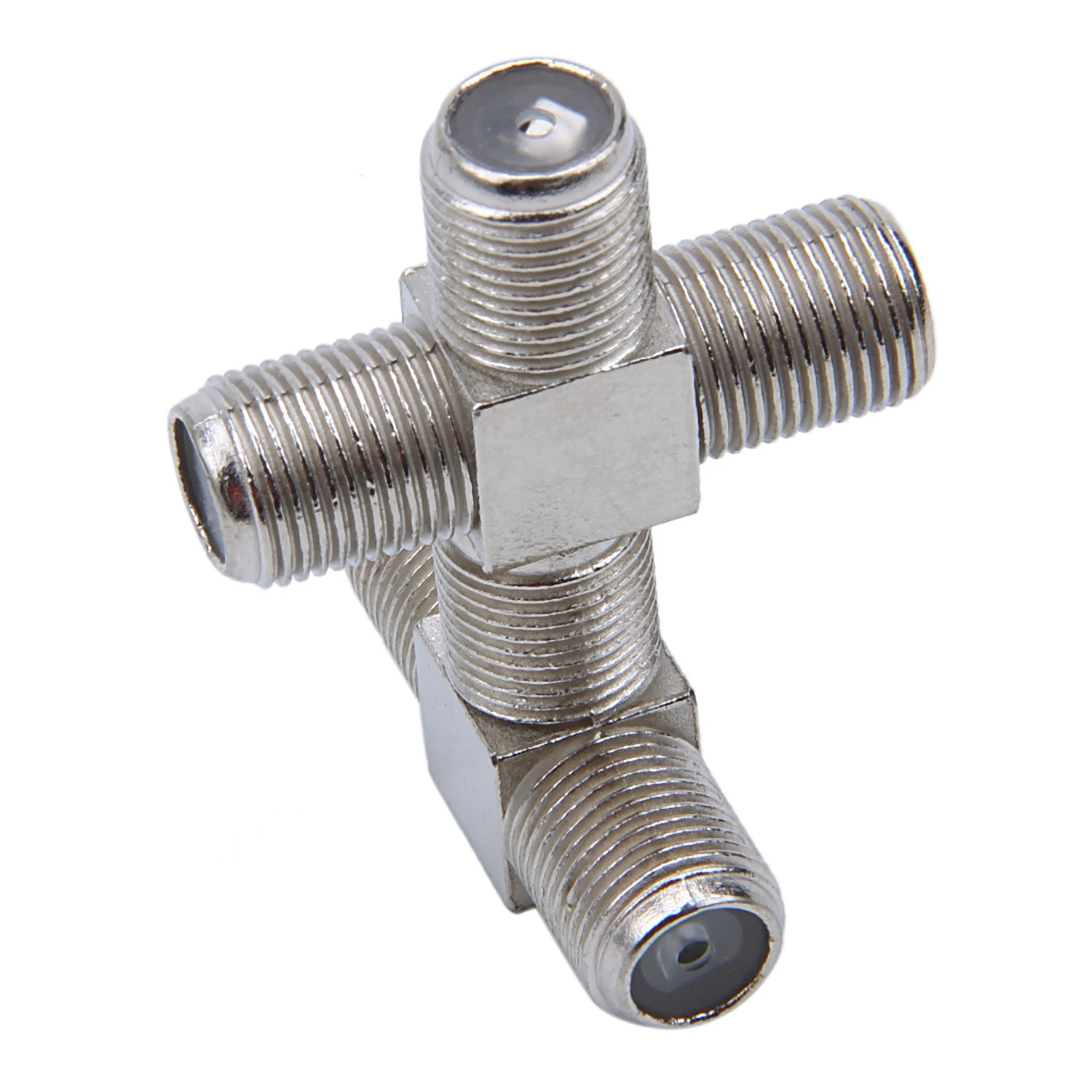 2 PCS 2-Way F-Type Combiner TV Coaxial Connectors RF Adapters Joiners