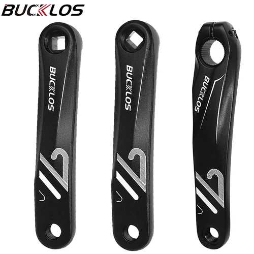 BUCKLOS-brazo de manivela izquierdo para bicicleta, aleación de aluminio, manivela individual de 152MM y 170MM, manivela para bicicleta eléctrica con orificio cuadrado, manivelas dinámicas para bicicleta