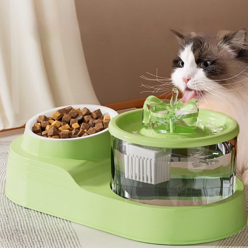 

2025 New Cat Kitten Automatic Pet Fountain PP Material Dog Feeding Water Bowl Bottle Shape with Circulating Water for Indoor Use