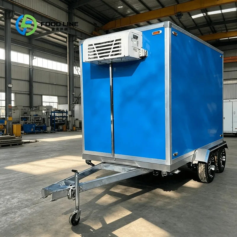 Customized Refrigeration Trailer Box With Side Door And Compressor Unit For Vegetable Delivery Bulk Purchase Lower Cost