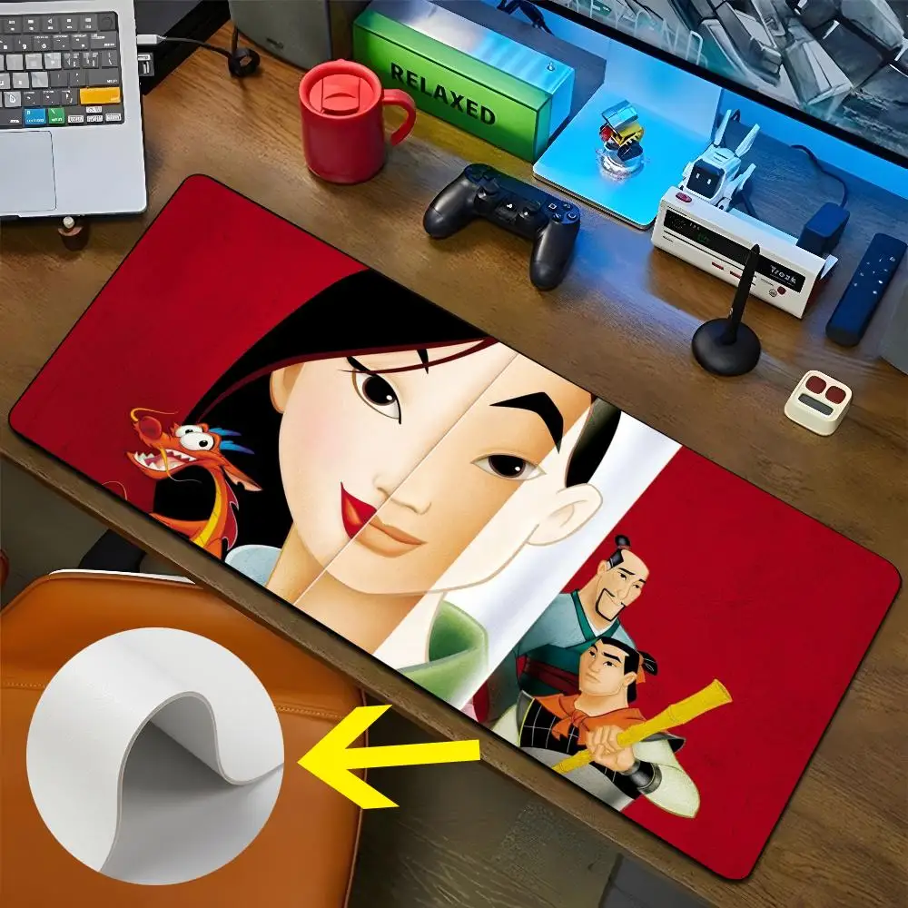 Mulan Mouse Pad Large Gaming Pad XXL Desk Mat Non Slip Double Sided PU Game Mouse Computer Leather Keyboard Mat