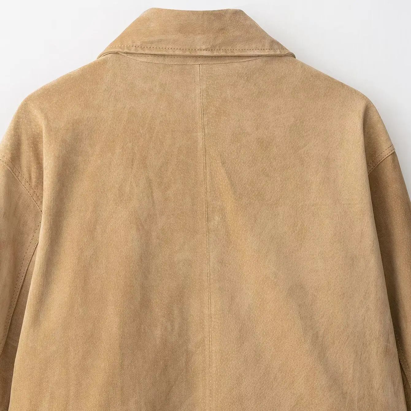 KASLEAD 신상 여성용 패션 벨벳 가죽 재킷 다용도 고품질 PU 가죽 코트 롱 슬리브 버튼업