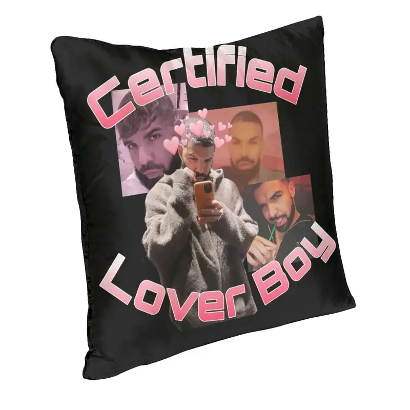 Custom Certified Lover Boy Bbl Drake Square Throw Pillow Cover Decoration 3D Two Side Printing Cushion Cover for Living Room