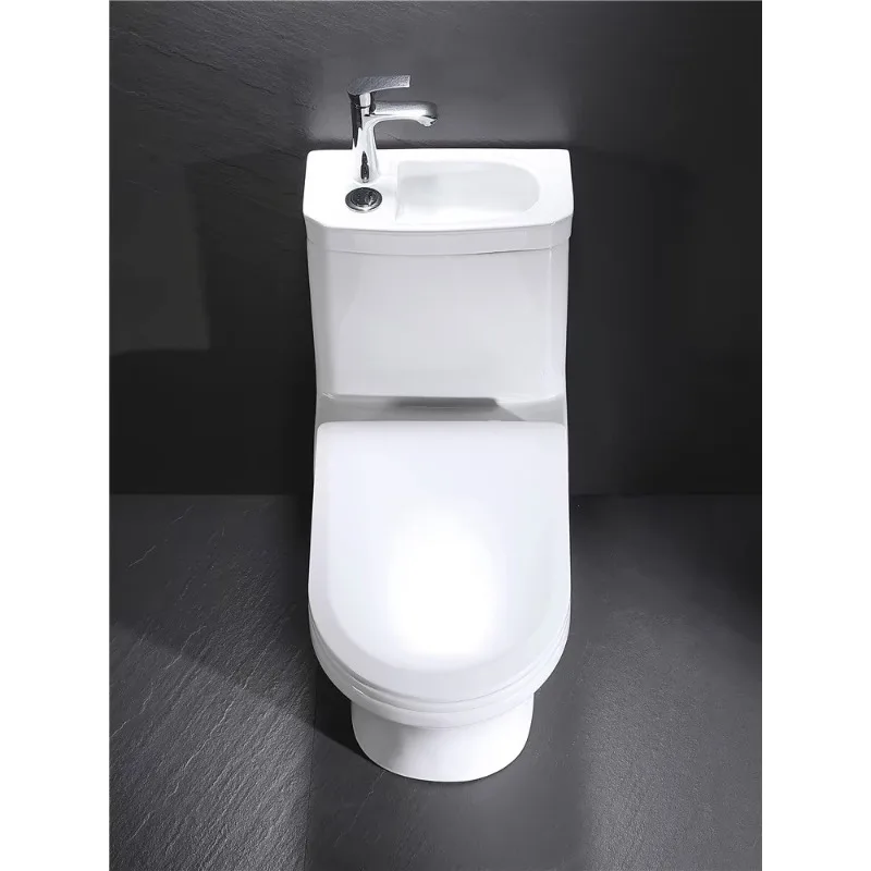 Toilet water tank with wash basin integrated water pump household small apartment two-in-one wall rear toilet