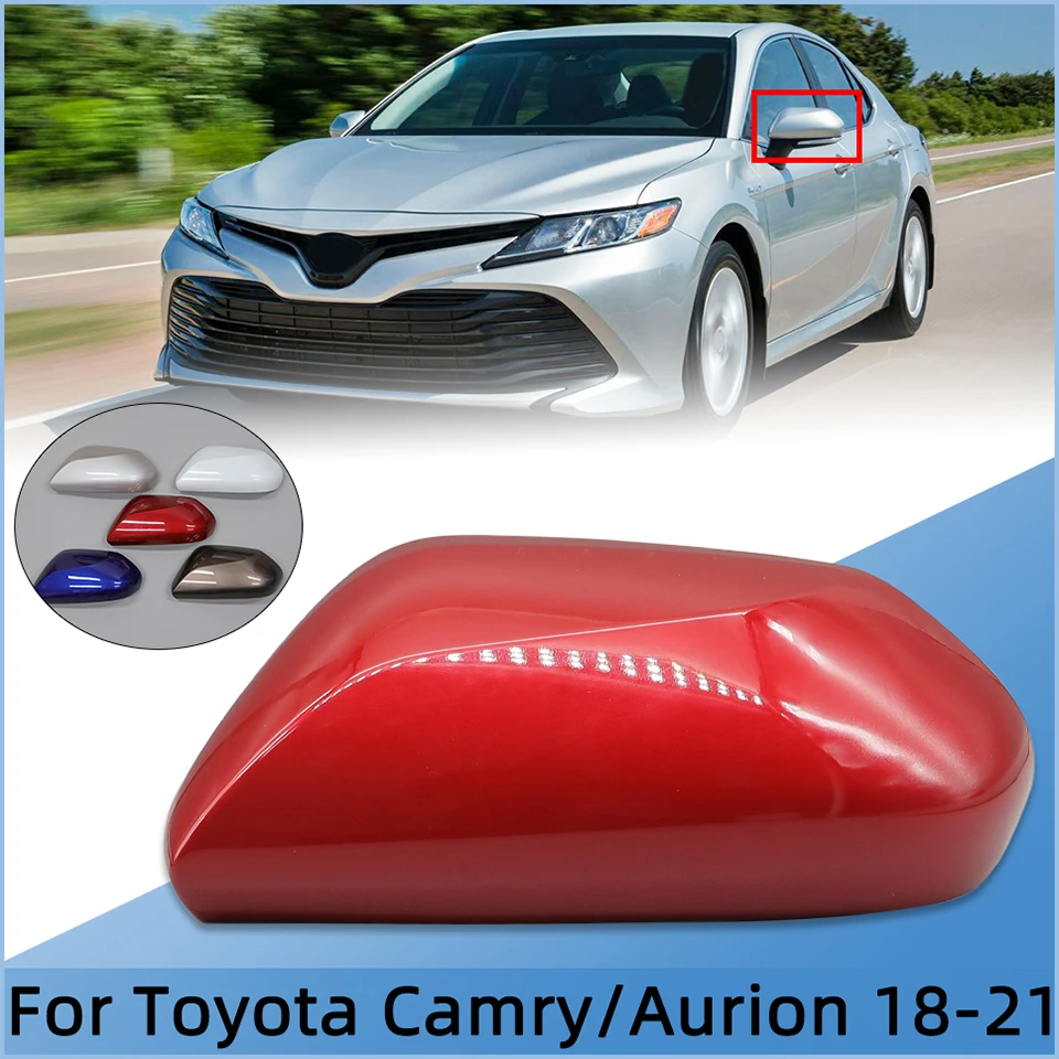 

Rearview Mirror Cap Case Exterior Door Mirror Cover Lid For Toyota Camry Aurion 2018-2024 Wing Side Mirror Housing Shell Painted