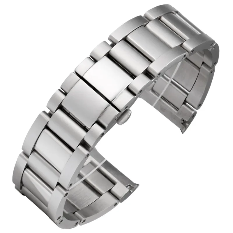 23mm For Cartier Calibre Series Watch Strap High Quality Stainless Steel  W7100041 W7100037 Metal Bracelet Men Women Watchband