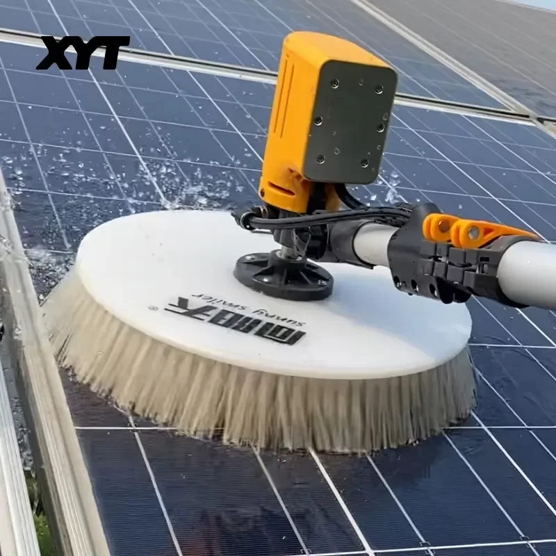 For XYT Solar Panel Cleaning Brush Double Head Rotary Machine Brushless Motor PV Module Cleaner Tool For Home Garden Roof