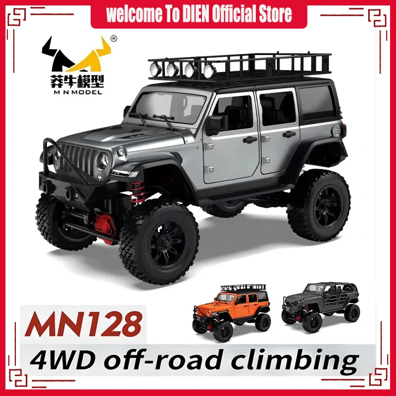 MN128 1/12 RC Car 4WD Jeep Model 2.4G Remote Control LED Light 4X4 Off Road 4WD Climbing RC Truck Electric Toy Car Gift for Boy