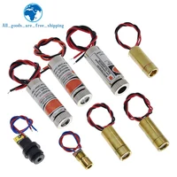 650nm 5mW punto rojo/línea/módulo láser cruzado cabeza lente de cristal enfoque enfocable cabeza de diodo láser ajustable clase Industrial