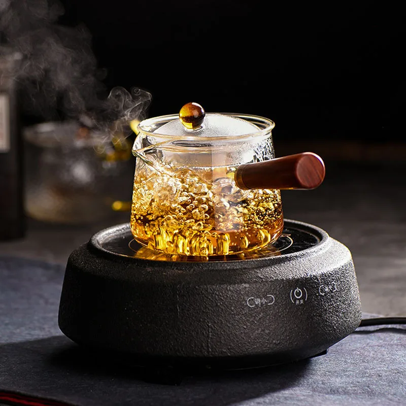 

Heat Resistant Glass Teapot Double Glass Water Jug Kettle with Stainless Steel Tea Infuser Kung Fu Tea Set Puer Teapot Gift Idea