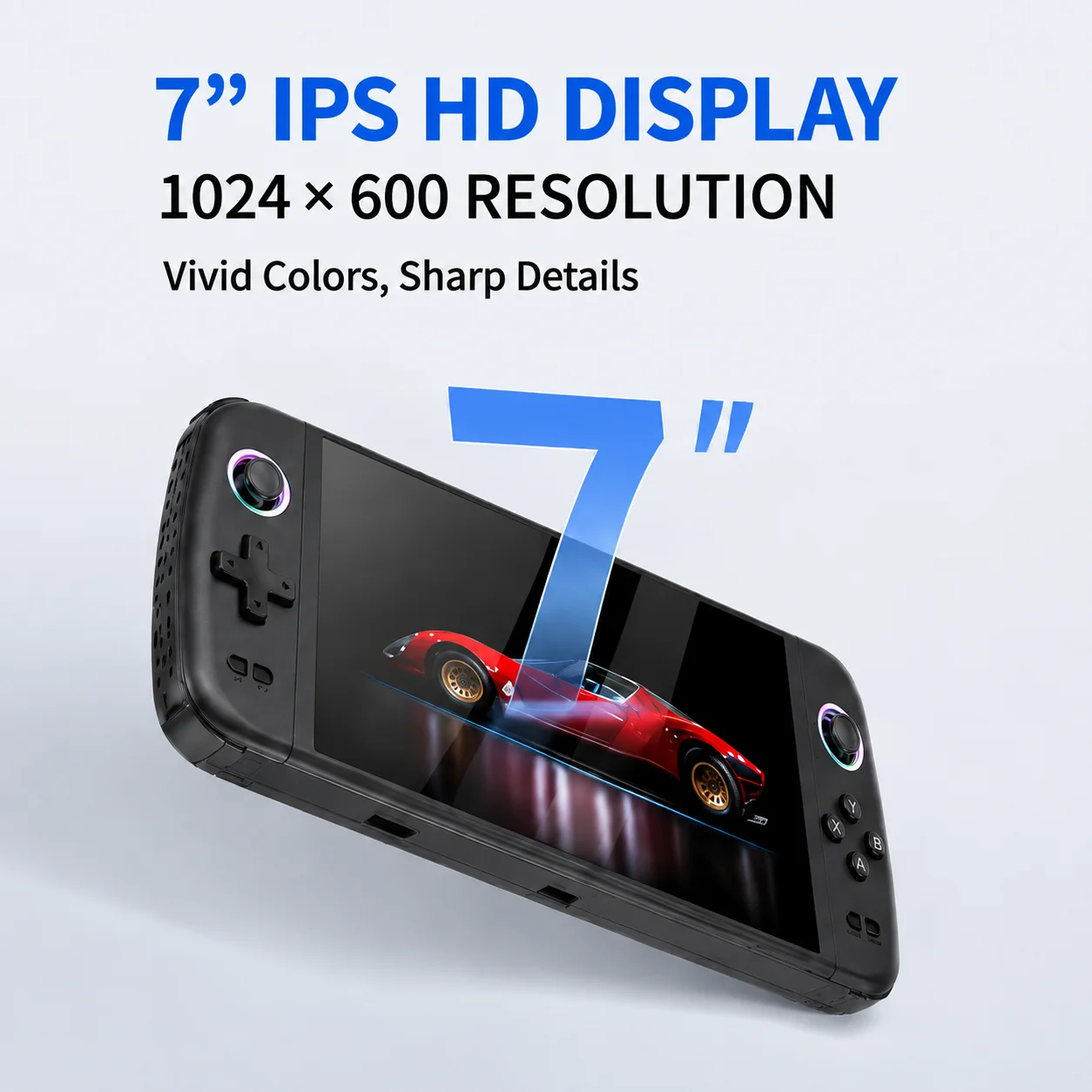Linux Handheld Game Console Cortex A55 Mali G52 7 Inch IPS Screen Dual 3D Joystick Portable Retro Gaming Player