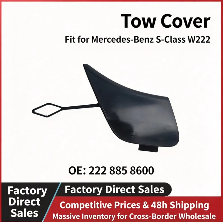 For Mercedes Benz S Class W222 2017-2021 Front Bumper Tow Hook Cover Cap 2228858600 AMG