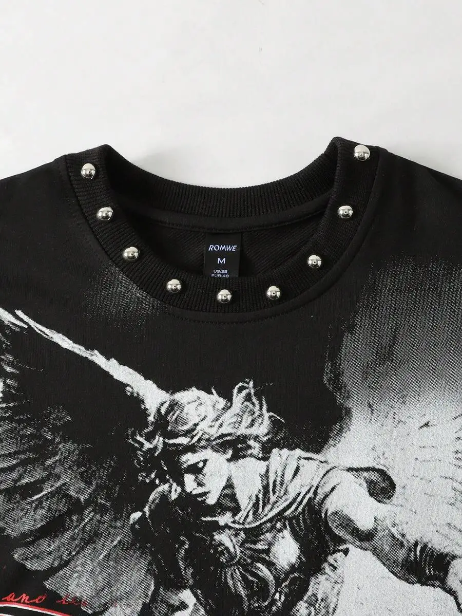 Harajuku Angel Letter Graphic T Shirts Hip-hop Street Life Loose Men Summer Sleeveless Vest Fashion Casual Y2k Rivet T-shirt