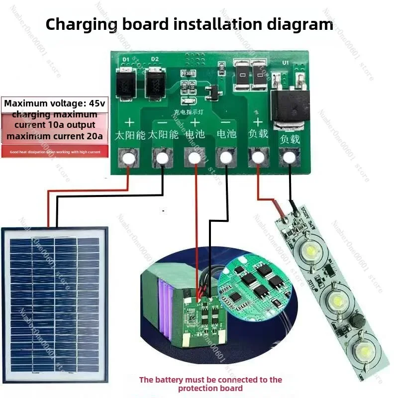 High-power solar control circuit board, photovoltaic panel, solar street light controller, circuit board repair