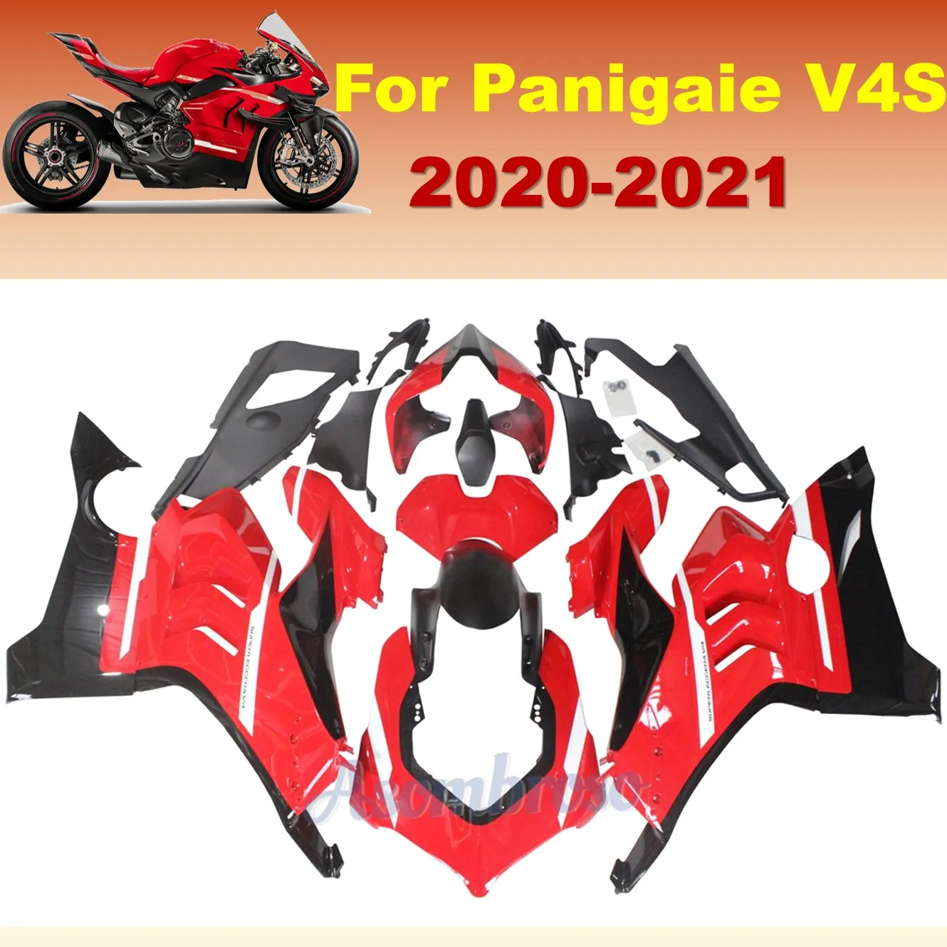 

For DUCATI Panigale V4 V4S V4R 2018 2019 2020 2021 V4 / V4S / R | ABS Plastic Injection Fairing kit