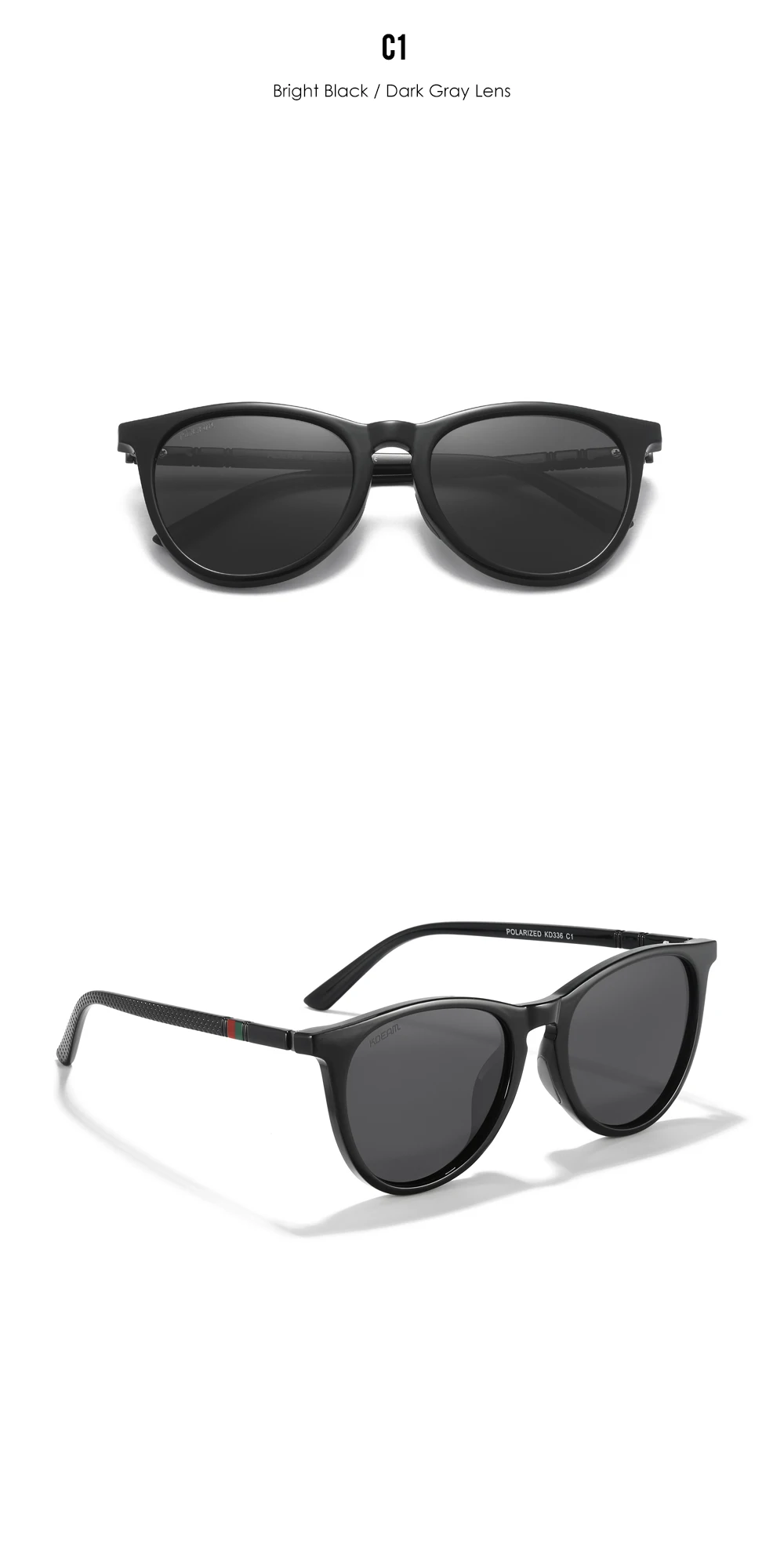 KDEAM Damen-Vintage-Sonnenbrille, polarisierte und photochrome Gläser, Sonnenschutz-Sonnenbrille, weiblich, für Reisen, Fahren, Wandern – Detail 8