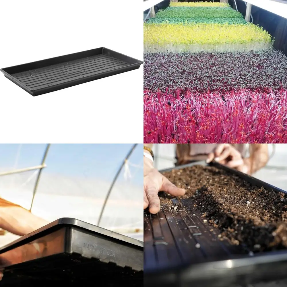 

Лотки для выращивания микрозеленов — емкость 1020, прочные лотки для рассады с дренажными отверстиями для пшеничной травы и проростков