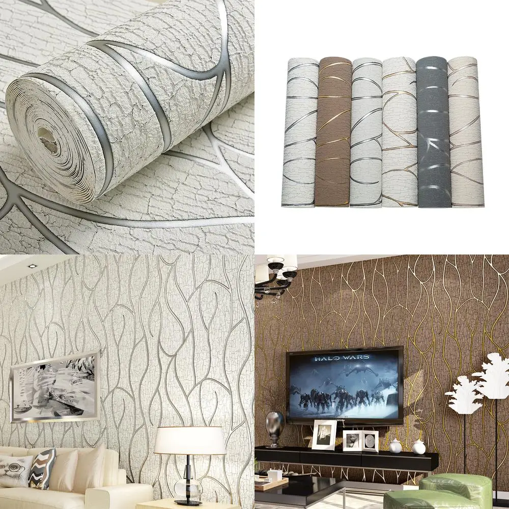 

Simple Modern 3D Stripe Faux Suede Living Room TV Background Wallpaper Non Woven Fabric Bedroom Sofa Wall Paper