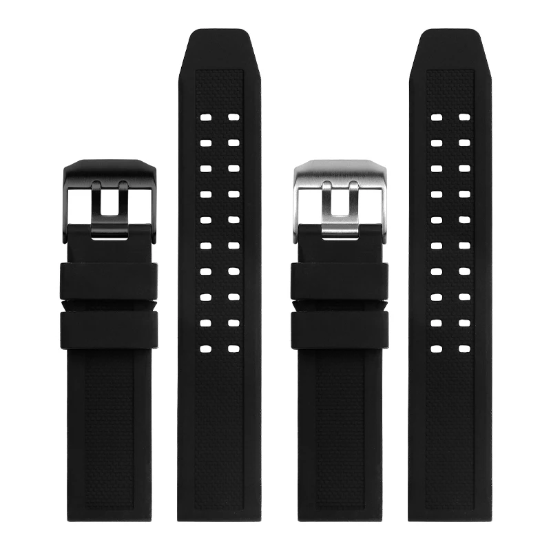 For Luminox 3051.Bo Black Outdoor Safety Durable Waterproof Silicone Men\'s Watchbands 20mm 23mm Square Hole Watch Strap