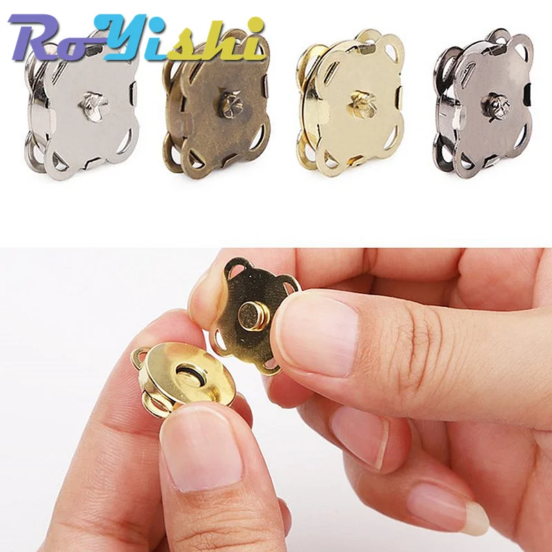 5 Sets/Pack Strong Magnetic Snap Buttons Fasteners Clasps Rivet Plum Blossom Thin Bags Parts Accessories Adsorption Buckle