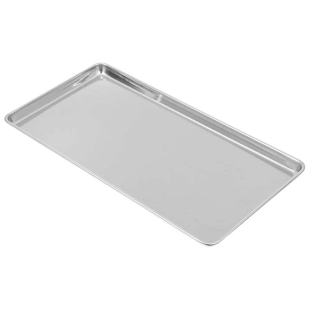 

Stainless Steel Rice Noodle Dish Rectangular Dessert Cookie Baking Tray Serving Oven Appetizer Plates with Lid Pan Container