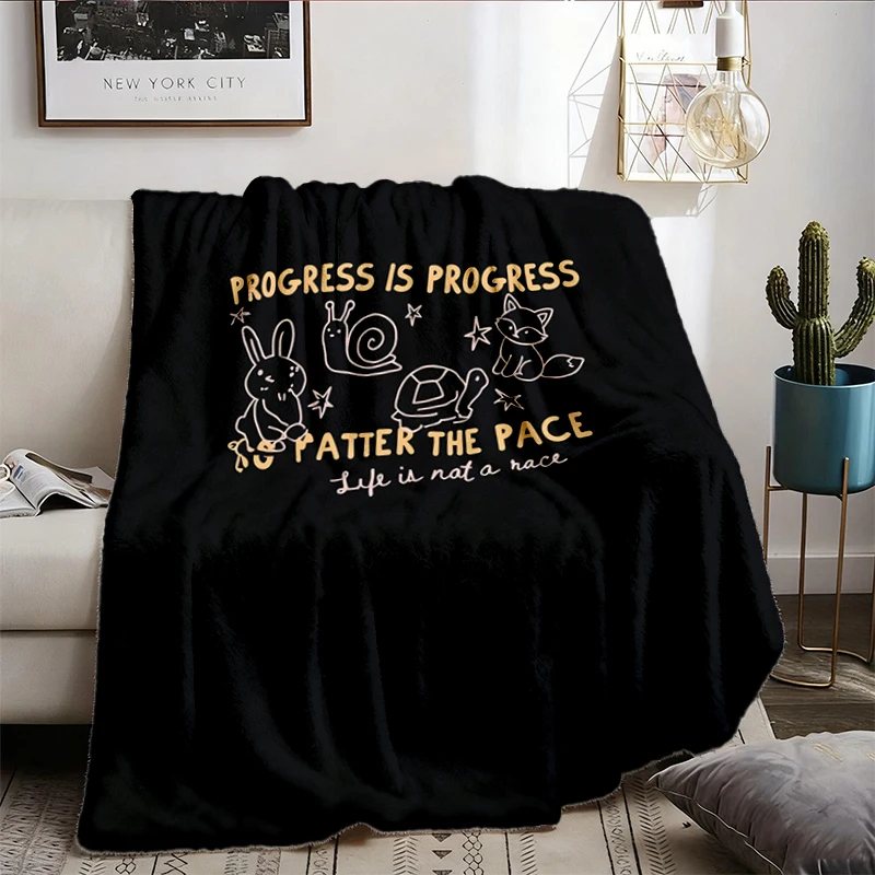 Progress Is Progress Flannel Blanket, Custom SPED Teacher Flannel Blanket, Special Education Gift
