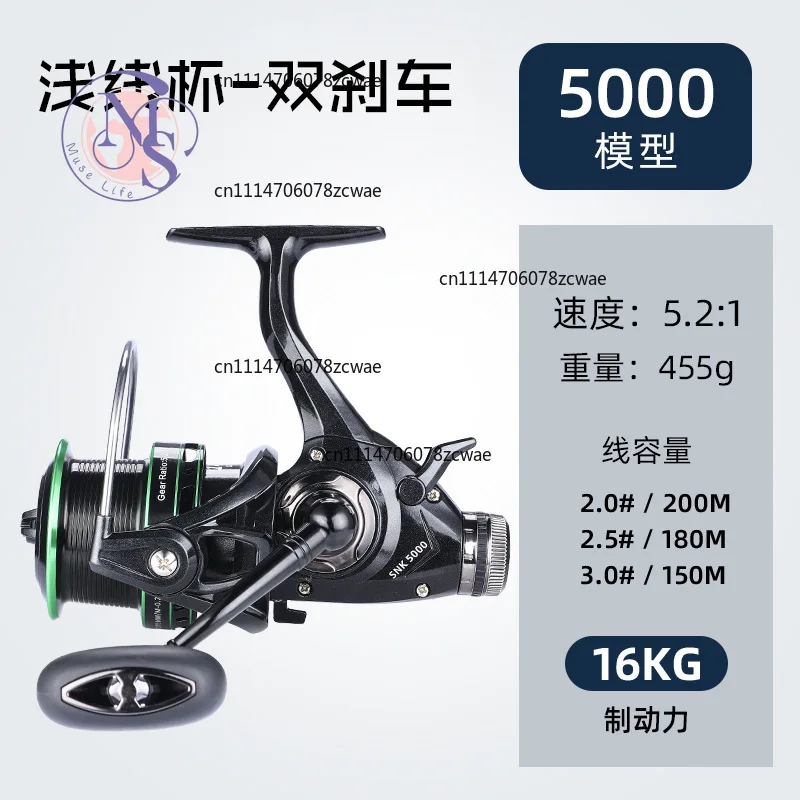 25‑Model Special Carp Fishing Spinning Reel, Front‑Rear Dual‑Drag Long‑Cast Reel, Line‑Guide Rod, Slant‑Mouth Metal Spool