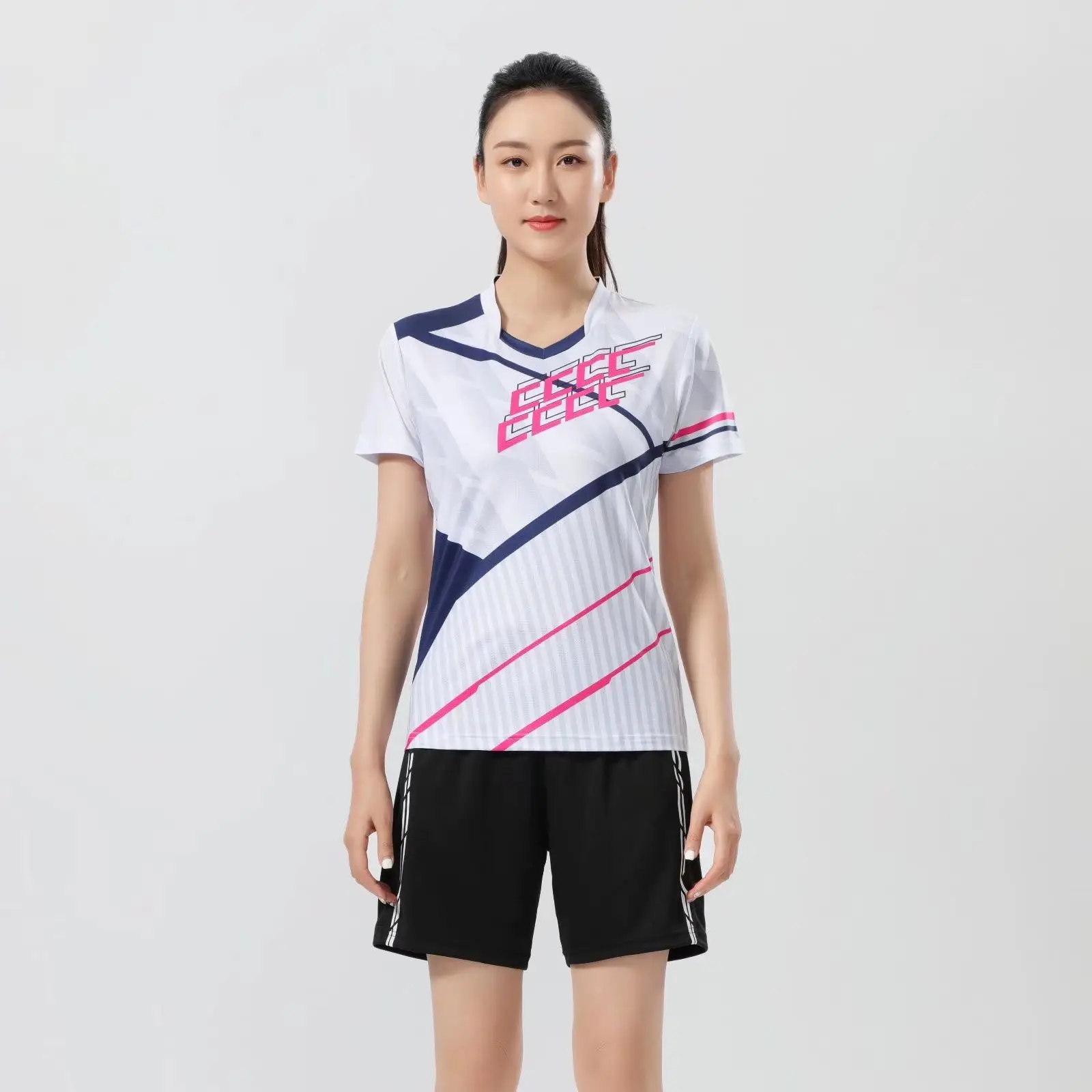 Badminton Suit Men's And Women's Quick-drying Competition Exercise Table Tennis Tennis Printing Competition Suit Custom