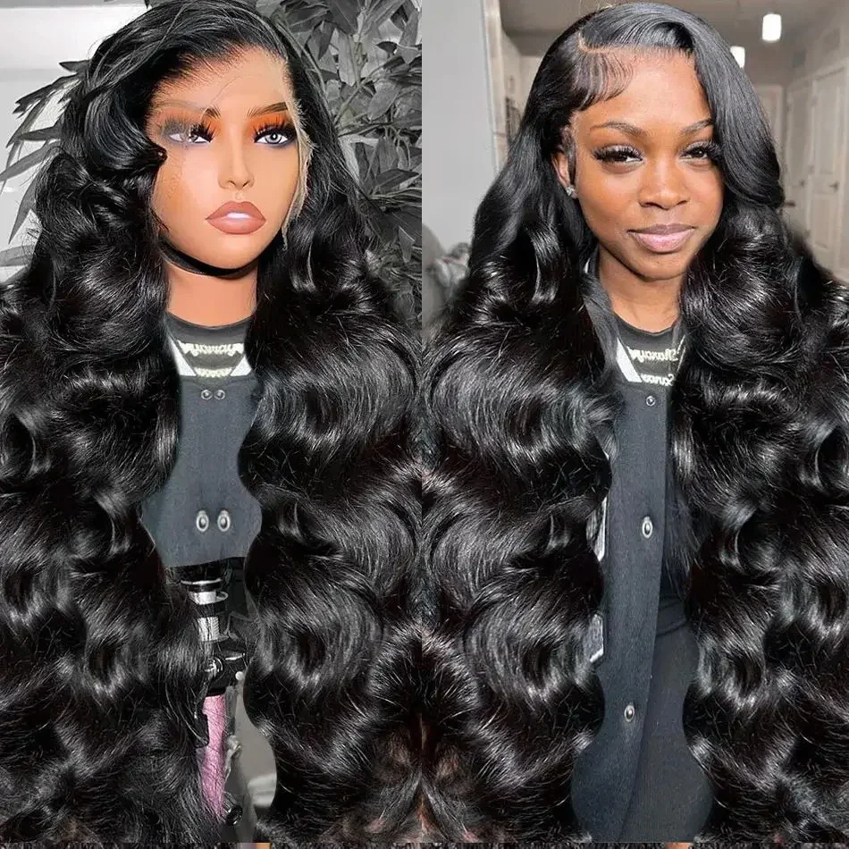 Rosabeauty 30 32 Inch Body Wave Lace Front Wigs 250% 13x6  Hd Transparent Lace Frontal Human Hair Wig PrePlucked