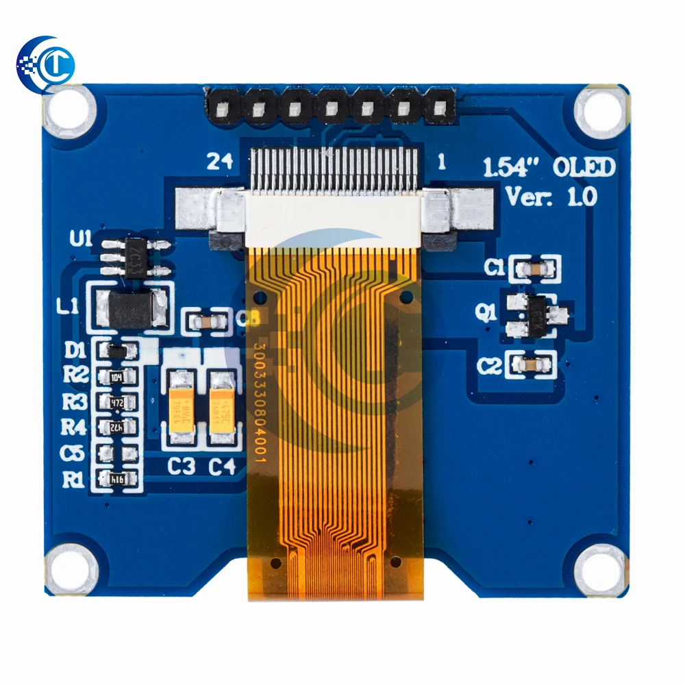 وحدة عرض OLED مقاس 1.54 بوصة 128 × 64 SSD1309 Driver IC (متوافقة مع SSD1306) واجهة 7-PIN SPI لاردوينو