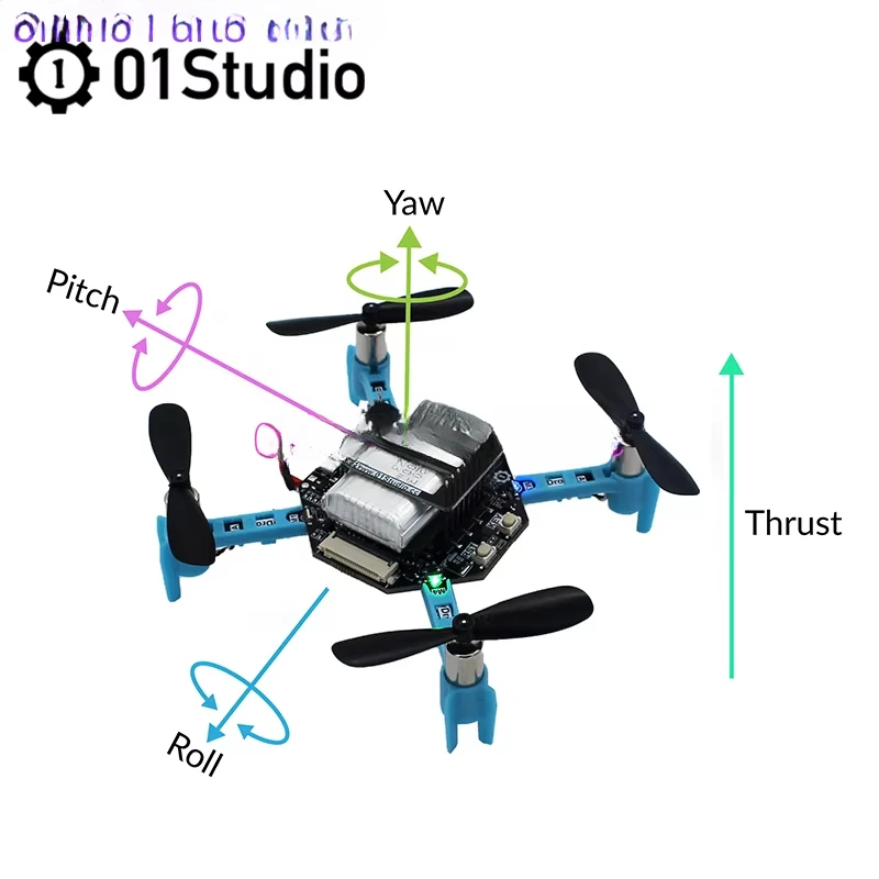 PyDrone Aereo a quattro assi UAV Aereo telecomandato Programmazione Python Open Source Fai da te ESP32-S3