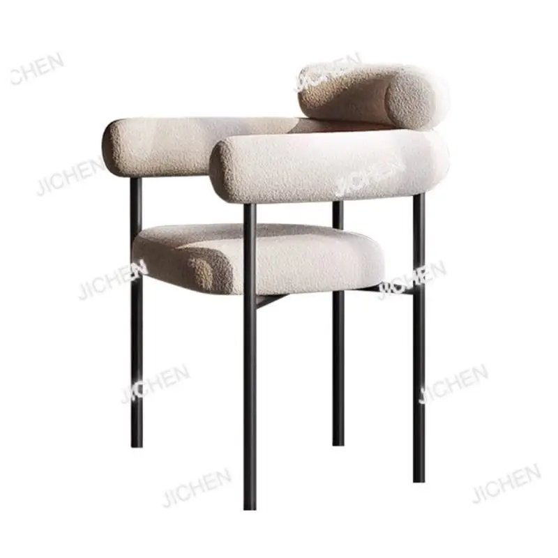 

Creative Living Room Leisure Chairs Restaurant Comfortable Back Dining Chair Light Luxury Home Bedroom Back Dressing Chairs